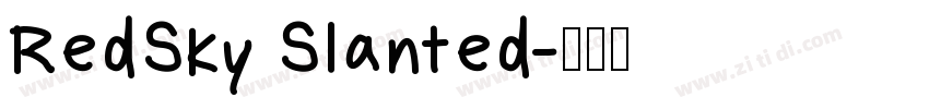 RedSky Slanted字体转换